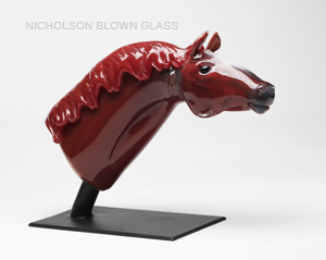 Nicholson Blown Glass Chestnut Horse